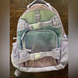 Pottery Barn Kids Mackenzie Small Backpack Lavender Aqua Ombre Sparkle Glitter
